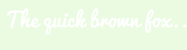 Image with Font Color FFFFFF and Background Color EBFBE2